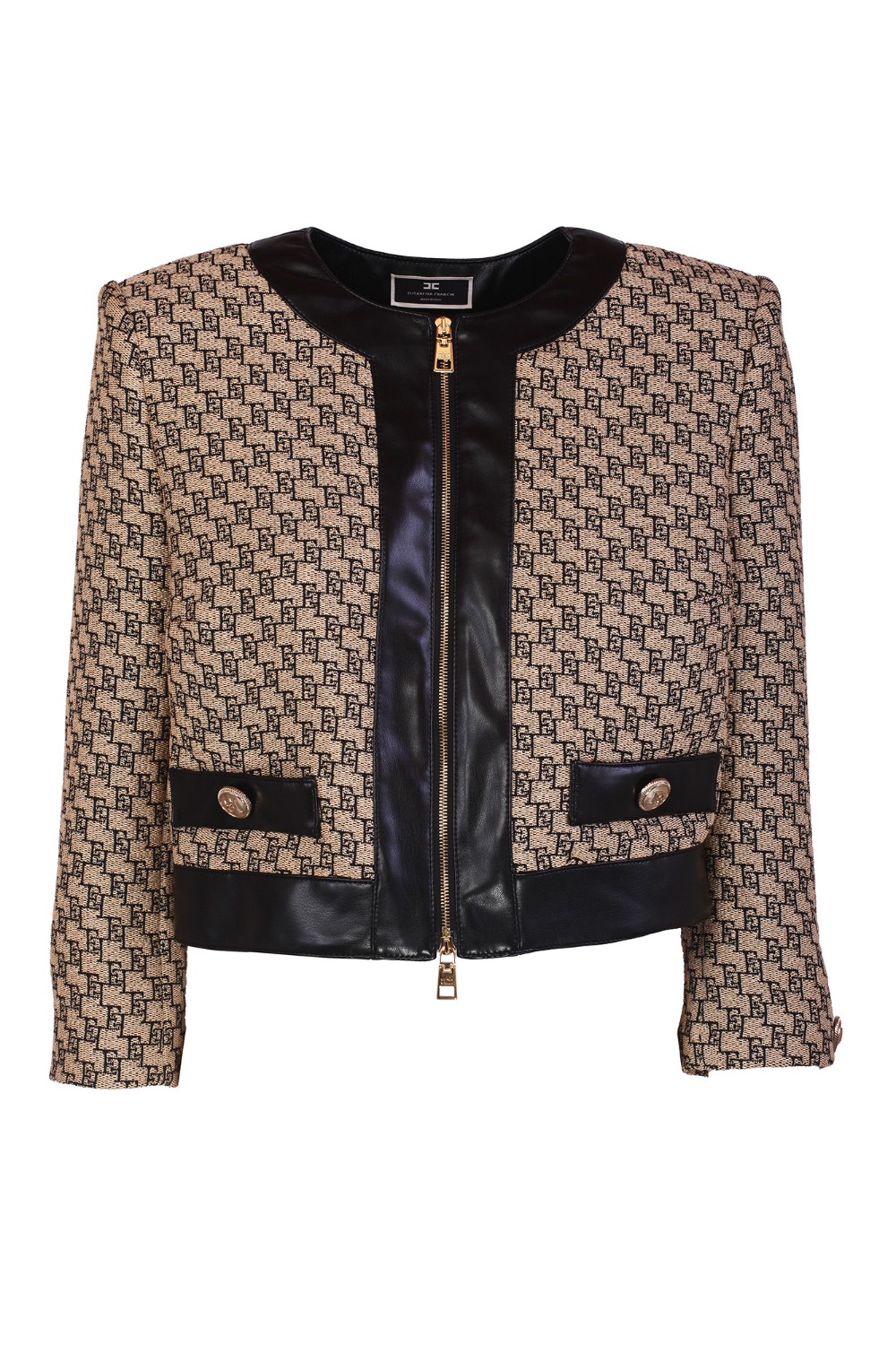 shop ELISABETTA FRANCHI Saldi Bomber: Elisabetta Franchi giacca cropped in rafia jaquard
Fodera in raso monogram.
Chiusura con zip e tasche frontali a filetto.
Zip e bottoni in metallo dorato.
Composizione: 56% Poliestere 44% Poliammide.
Made in Italy.. GI09742E2-BD9PAGLIA/NERO number 4447453